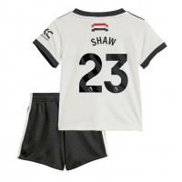 Dres Manchester United Luke Shaw #23 Rezervni za djecu 2024-25 Kratak Rukav (+ kratke hlače)